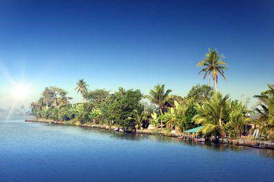 Backwaters i Kerala, Indien