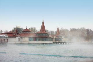 Hévìz Thermal Lake, a Spa town in europe.