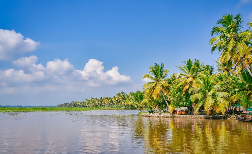 Backwaters i Kerala