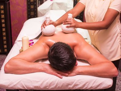 Ayurvedisk massage bomullpåsar