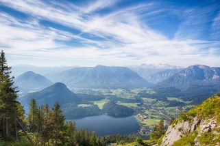 Utsikt över de österrikiska alperna där du kan njuta av en hälsopaus