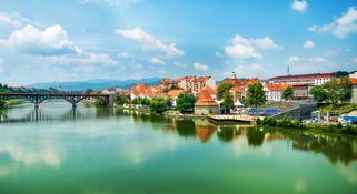 Den charmiga staden Maribor i Slovenien