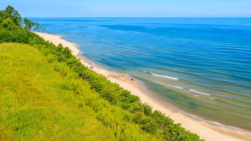 Strand vid Österskusten i Pommern